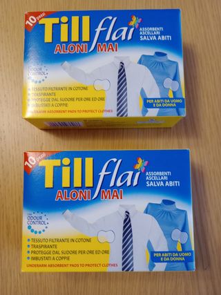 Due confezioni di assorbenti per ascelle
