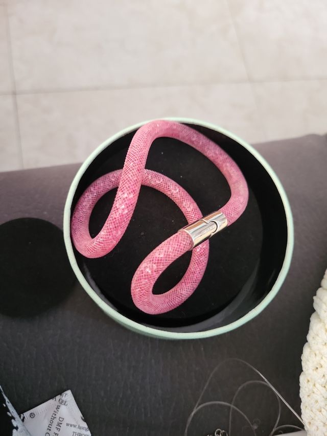 collar rosa swarovski