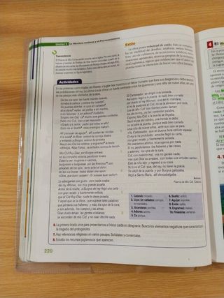 Libro de Lengua y literatura 1 de Bachillerato