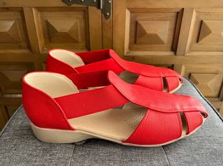 Sandalias rojas mujer