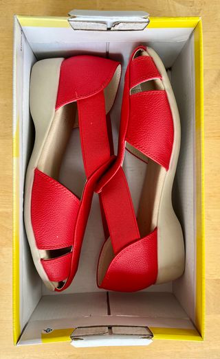 Sandalias rojas mujer