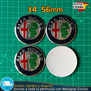 X4 Emblemas Alfa Romeo 56mm Pegatinas Tapacubos