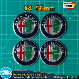 X4 Emblemas Alfa Romeo 56mm Pegatinas Tapacubos