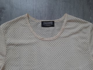 Jersey manga corta y con calados mujer. talla L