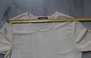 Jersey manga corta y con calados mujer. talla L