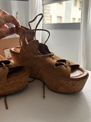 Zapatos sandalia ante beig