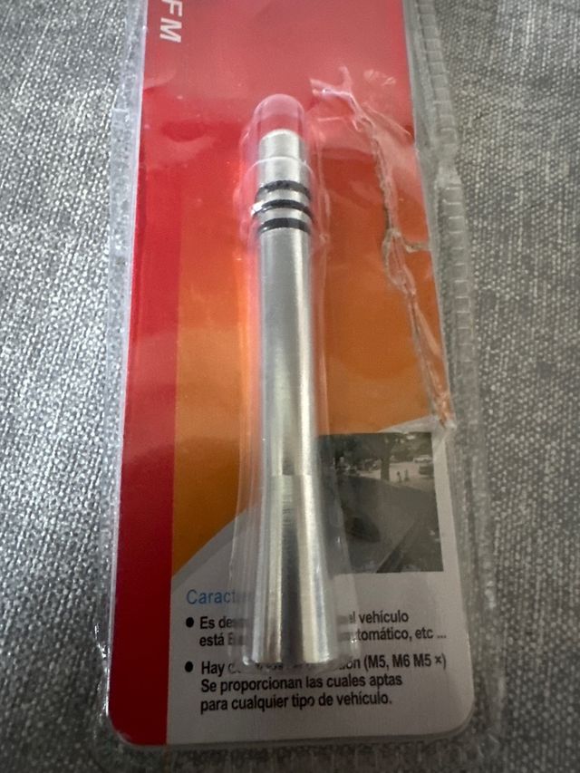 Antena de coche tunning cromada 