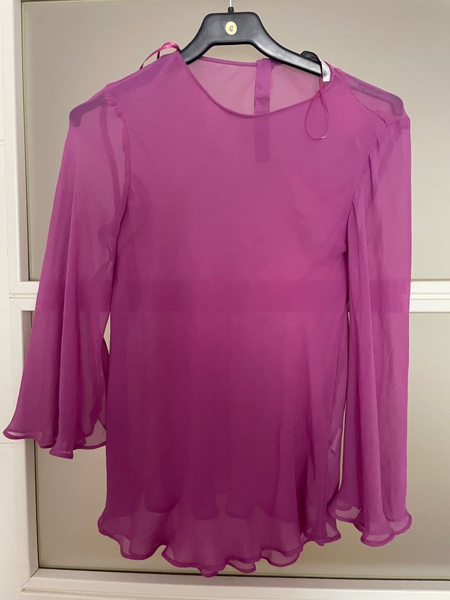 Blusa transparente buganvilla zara