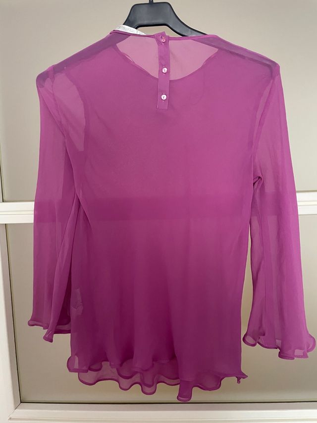 Blusa transparente buganvilla zara