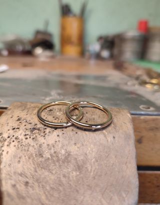 anillos de boda de oro de 18k