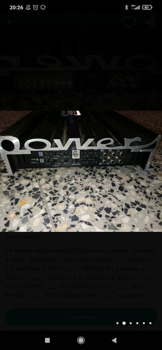 etapa 4 canales car power monacor