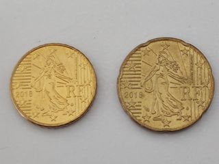 E35 Monedas 10 20 euro cent Francia 2018 SC