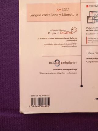 Libro de texto de Lengua castellana y literatura