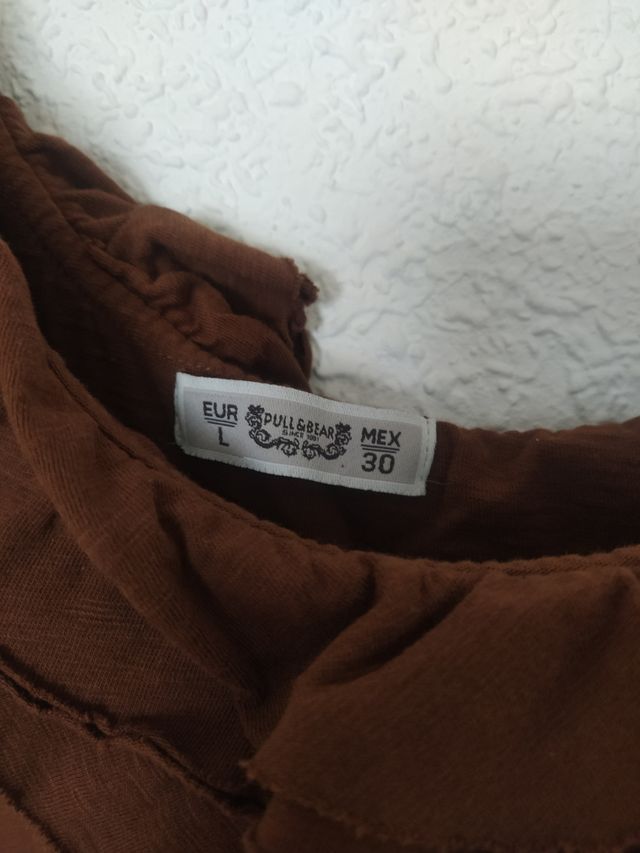 vestido marrón pull and bear talla L