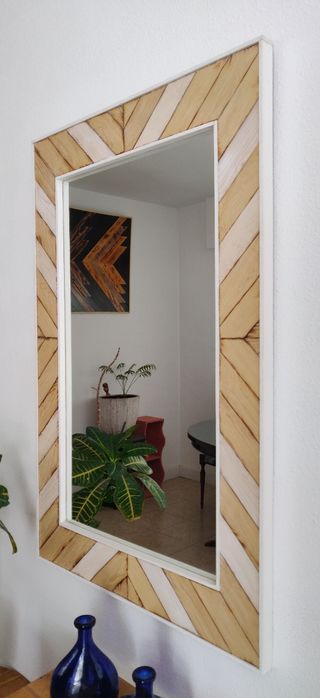 ENGLA: Espejo nórdico geométrico de madera