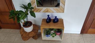 ENGLA: Espejo nórdico geométrico de madera