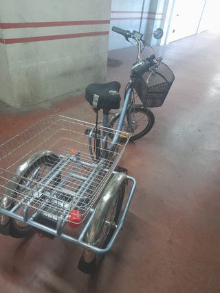 Bicicleta 3 ruedas electrica, triciclo Eureka