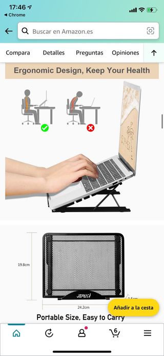 Soporte para portátil o tablet regulable/plegable