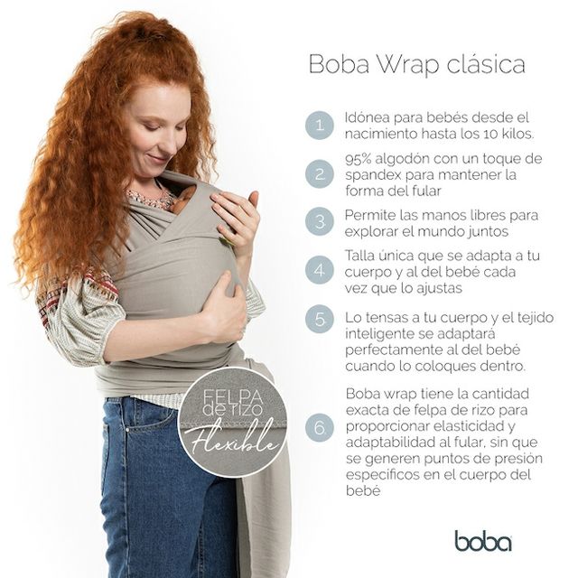 Fular elástico portabebé Boba Wrap