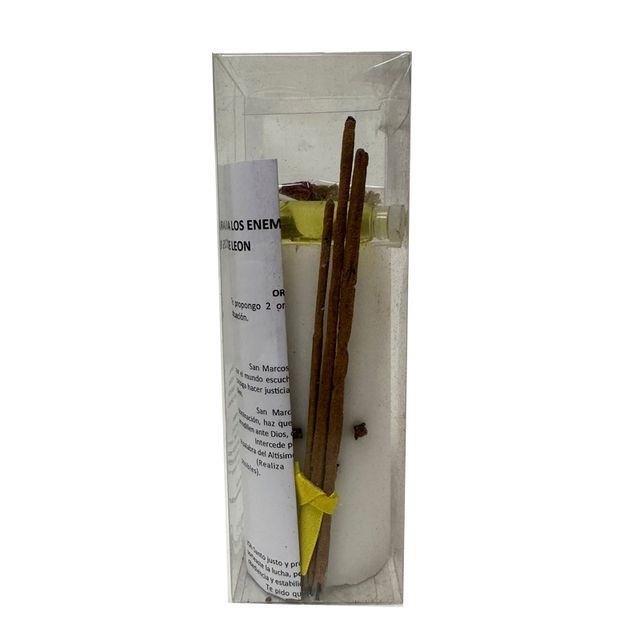 Vela ritual de san marcos de leon,velon blanco