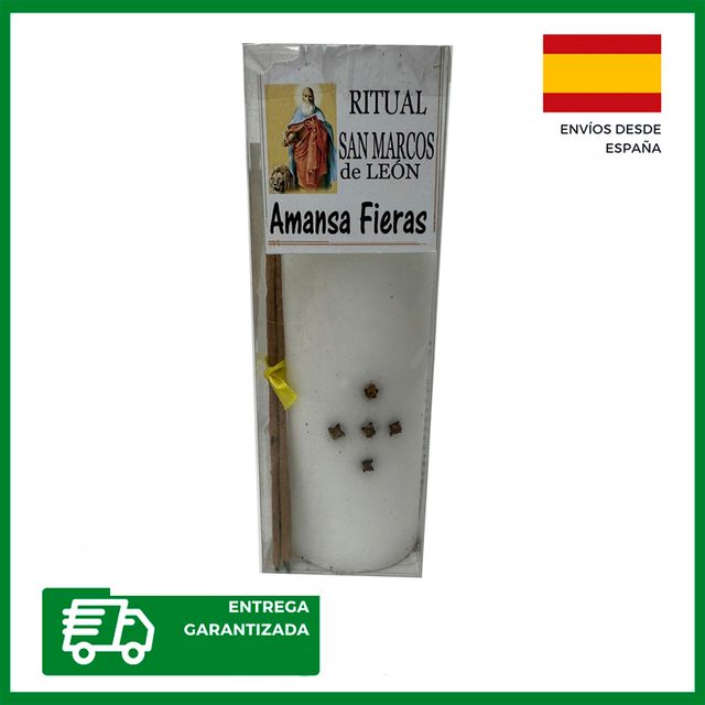 Vela ritual de san marcos de leon,velon blanco