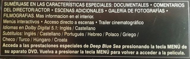 DEEP BLUE SEA DVD