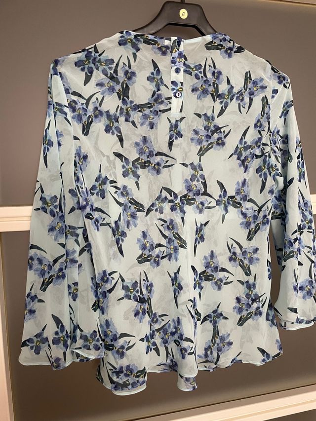 Blusa gasa flores zara