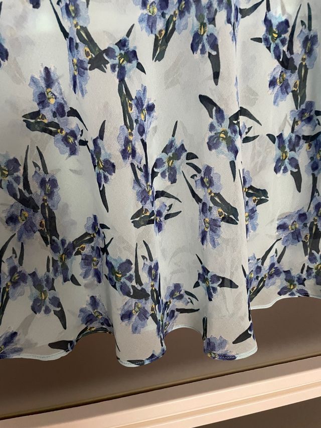 Blusa gasa flores zara