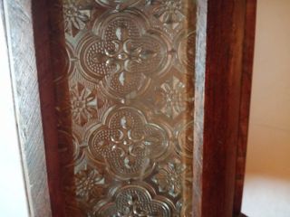 Lámpara madera y cristal