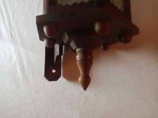 Lámpara madera y cristal