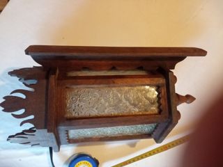 Lámpara madera y cristal