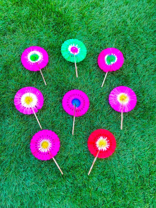 Oferta! Lote 8 adornos papel multicolor