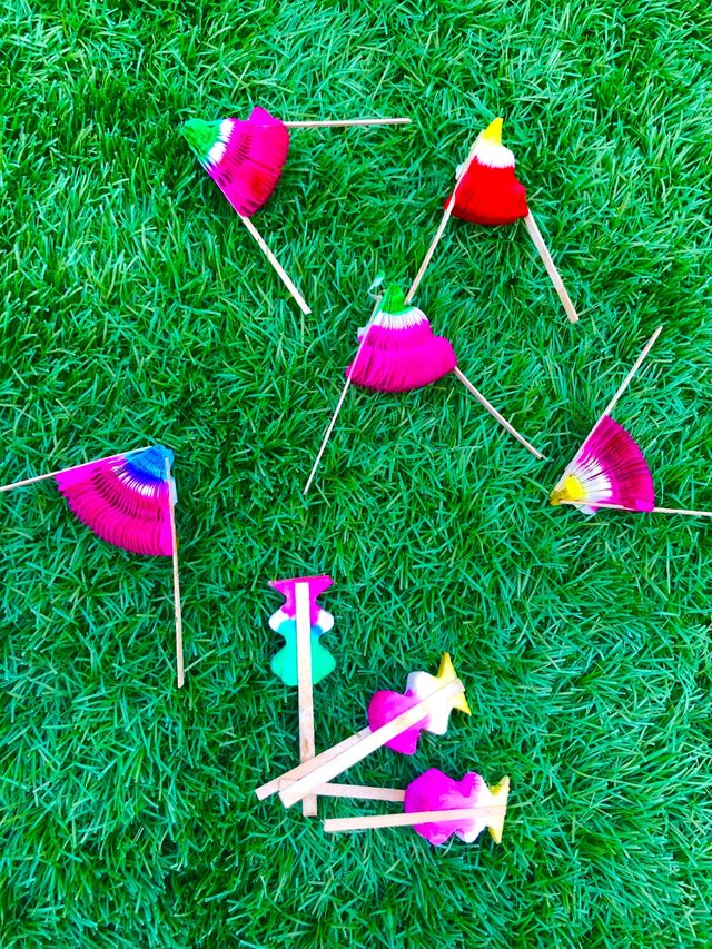 Oferta! Lote 8 adornos papel multicolor