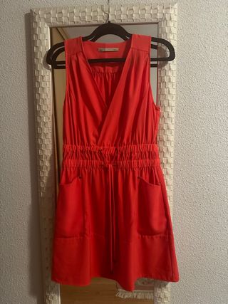 Vestido naranja corto