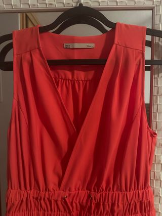 Vestido naranja corto