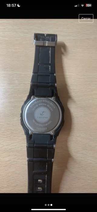 Calypso reloj plata correa de caucho