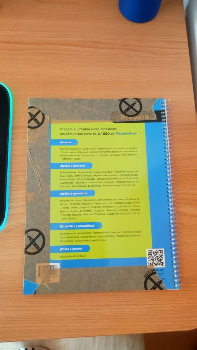 Libro matemáticas Prepara ISBN 9788468341484