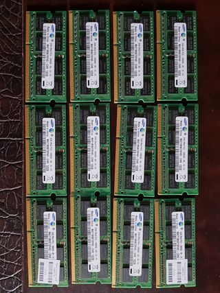 Lote 10 SO-DIMM ddr3 2gb Samsung M471B5673FH0