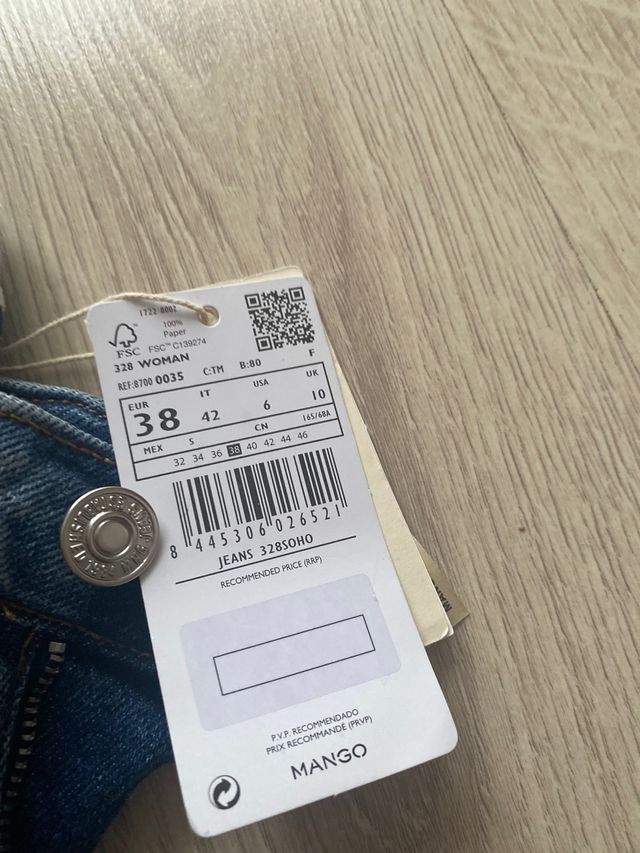 Vaquero MANGO TALLA 38