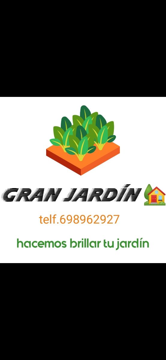 Gran jardín desbroce, poda de setos. pinos...