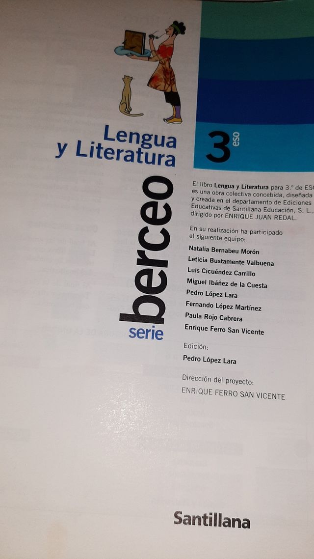 libro 3 ESO serie Berceo Santillana