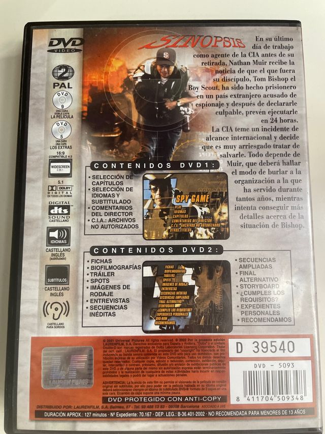Spy Game DVD /edición coleccionista