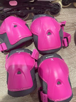 Patines 30-33 niña, casco y protecciones