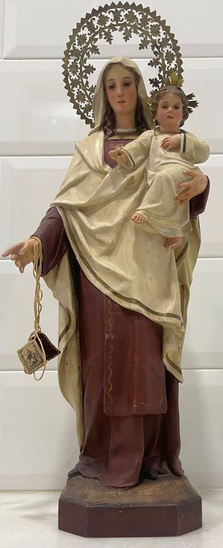 ESPECTACULAR VIRGEN DEL CARMEN OLOT S.XIX 