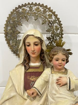 ESPECTACULAR VIRGEN DEL CARMEN OLOT S.XIX 