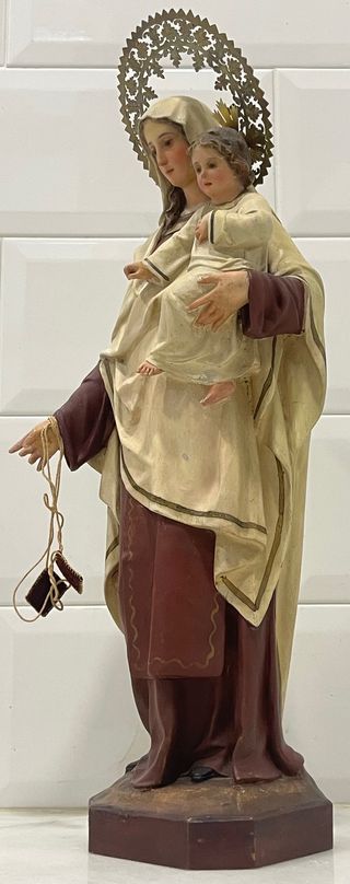 ESPECTACULAR VIRGEN DEL CARMEN OLOT S.XIX 