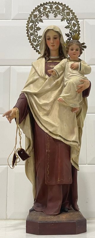 ESPECTACULAR VIRGEN DEL CARMEN OLOT S.XIX 