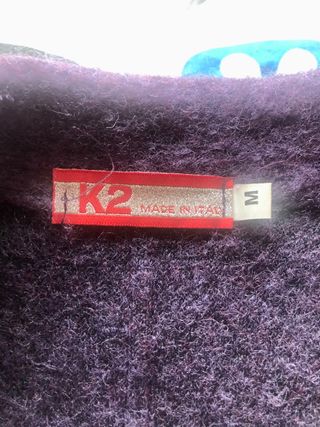 Abrigo de fiesta morado de lana Talla S