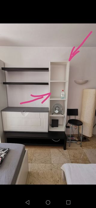 Armario estantería mueble blanco