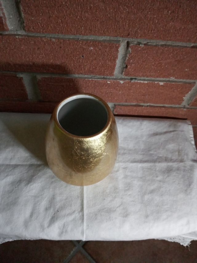 vaso in ceramica porta spazzolino/ spazzole